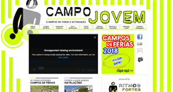 Desktop Screenshot of campojovem.com